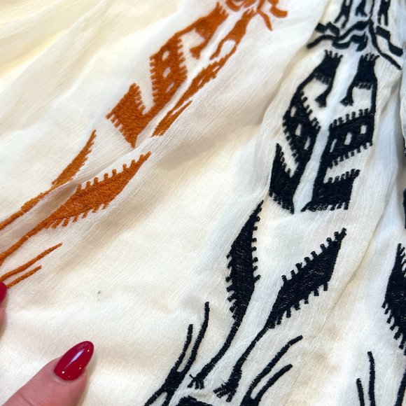 Anthropologie Akemi + Kin Siargao beaded embroidered layered sleeveless tank top - Picture 10 of 13